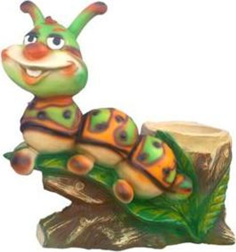 Garten Raupe 70cm Garten Dekoration Figuren Statuen Figur Hand bemalt Neu