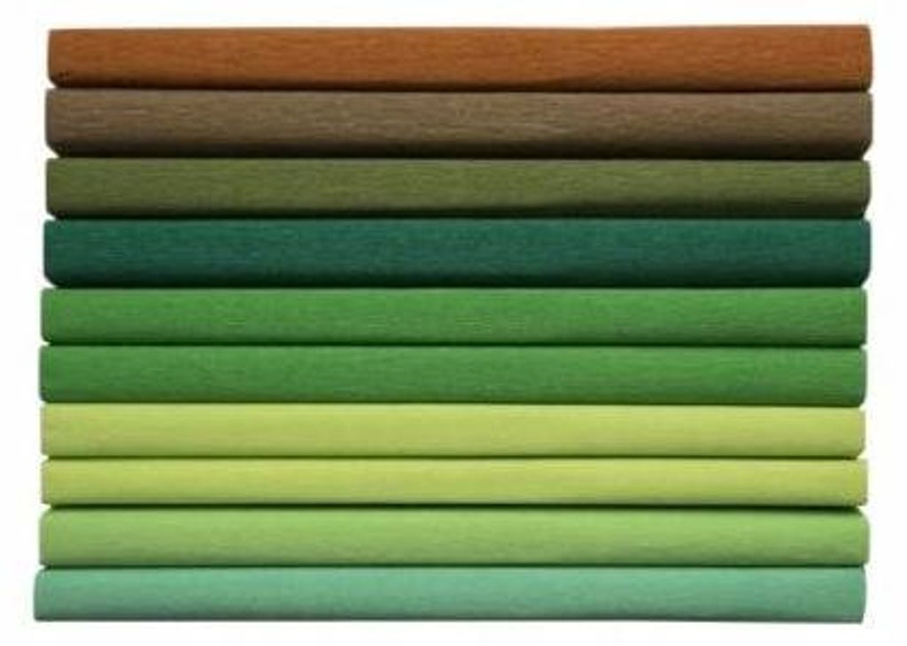 Papier crêpé 25x200 cm 10 rouleaux 8 couleurs vert Happy Image du produit 