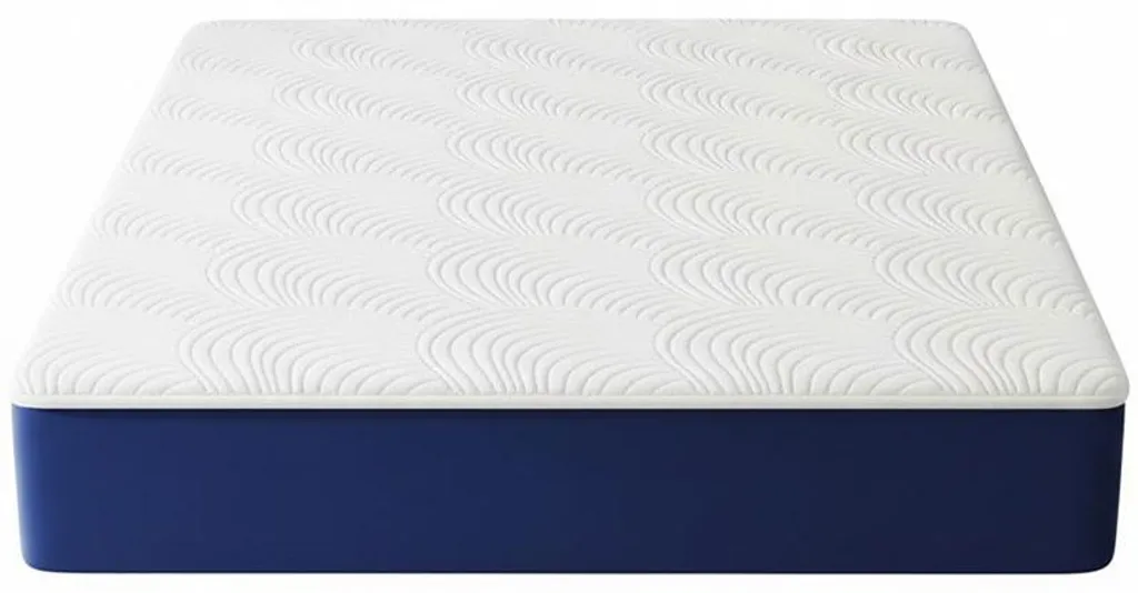Matelas Ergonomique 90x200x25 cm HM10-S-DE avec Soutien Lombaire Bleu