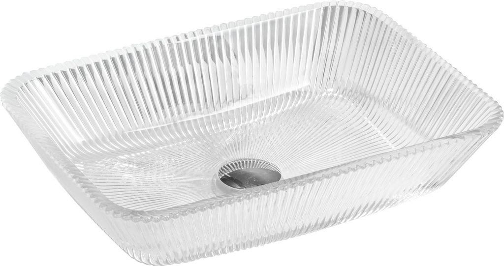 Mexen Tiva Aufsatzwaschbecken aus Glas 46 x 33 cm, transparent - 24184600
