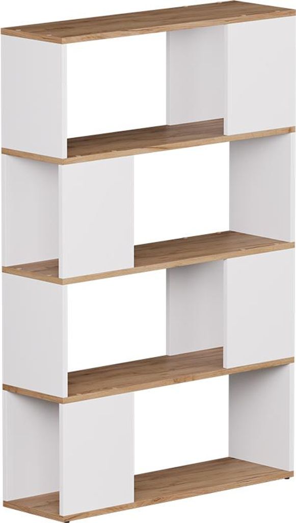 Raumteiler Vicco Eneos Weiß/Goldkraft Eiche 80 x 124.5 cm, Model 55633