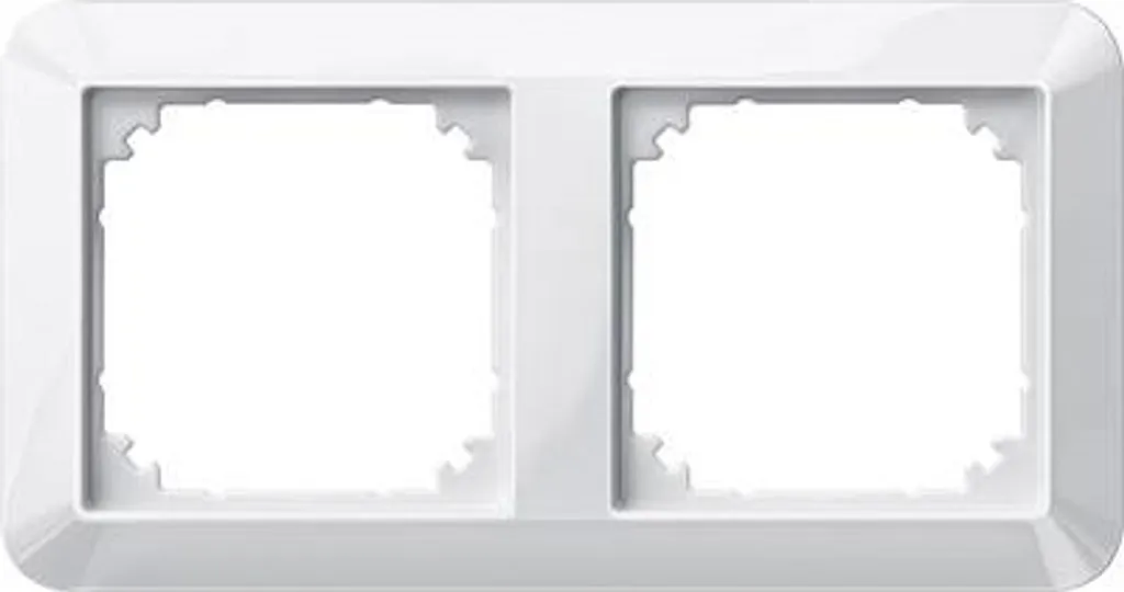 Merten Cadre Double 1-M Blanc Polaire Brillant 389219 Système M