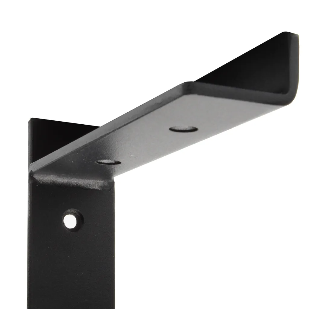 Supporto per Scaffale Zehlendorf 2 Pezzi - Acciaio Robusto Nero - 6