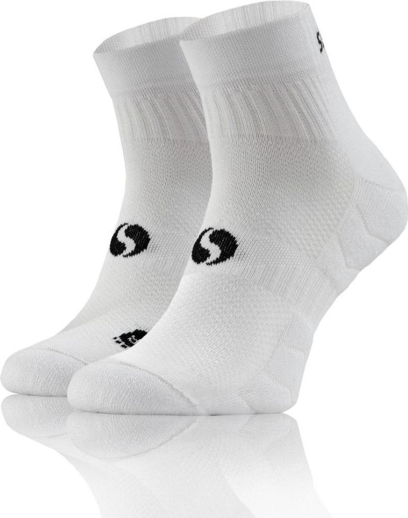 Sesto Senso Sport Socken - Atmungsaktiv und Nahtlos, Baumwolle, Anatomic Fit, Feuchtigkeitskontrolle, Schutz für Achillessehne, Uni, Weiß, Ideal ...