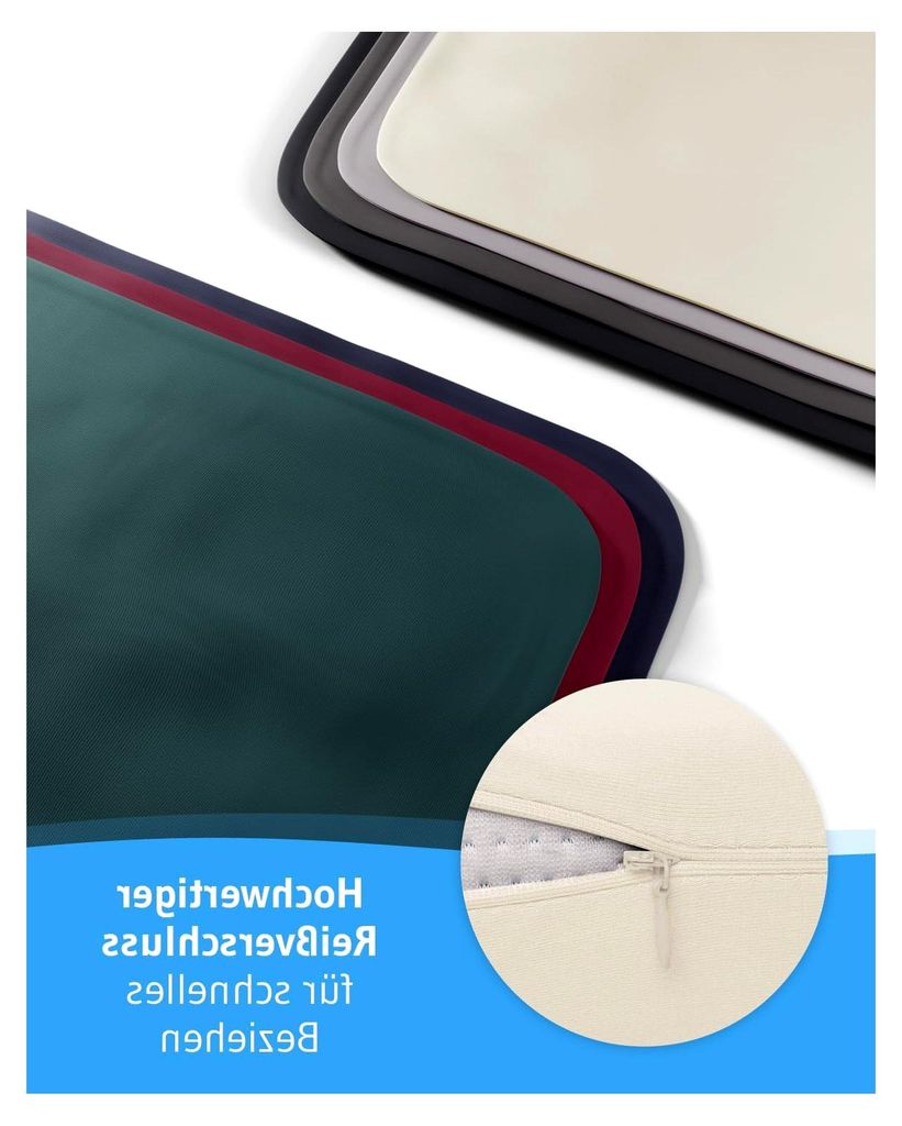 Kissenbezug 60x40 Elfenbein-weiß Einzelpack für Kopfkissen, Mako-Baumwolle, bügelfrei und trocknergeeignet, Kissenhülle mit Reißverschluss,