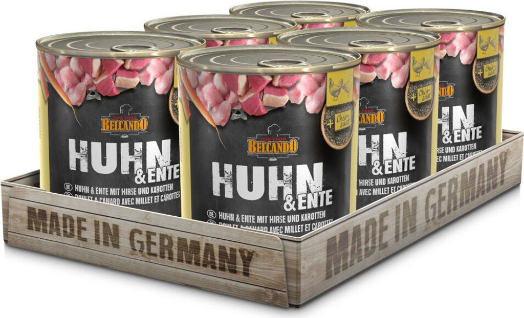 BELCANDO® Huhn & Ente mit Hirse und Karotten 6x 800g Produktbild 