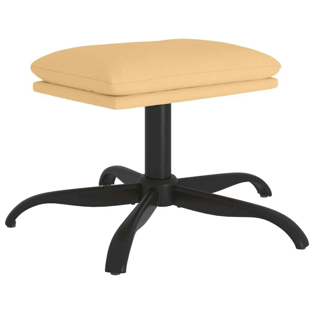 Pouf Sgabello SYFAX Crema 60x60 - Seduta Extra e Poggiapiedi Antimacchia
