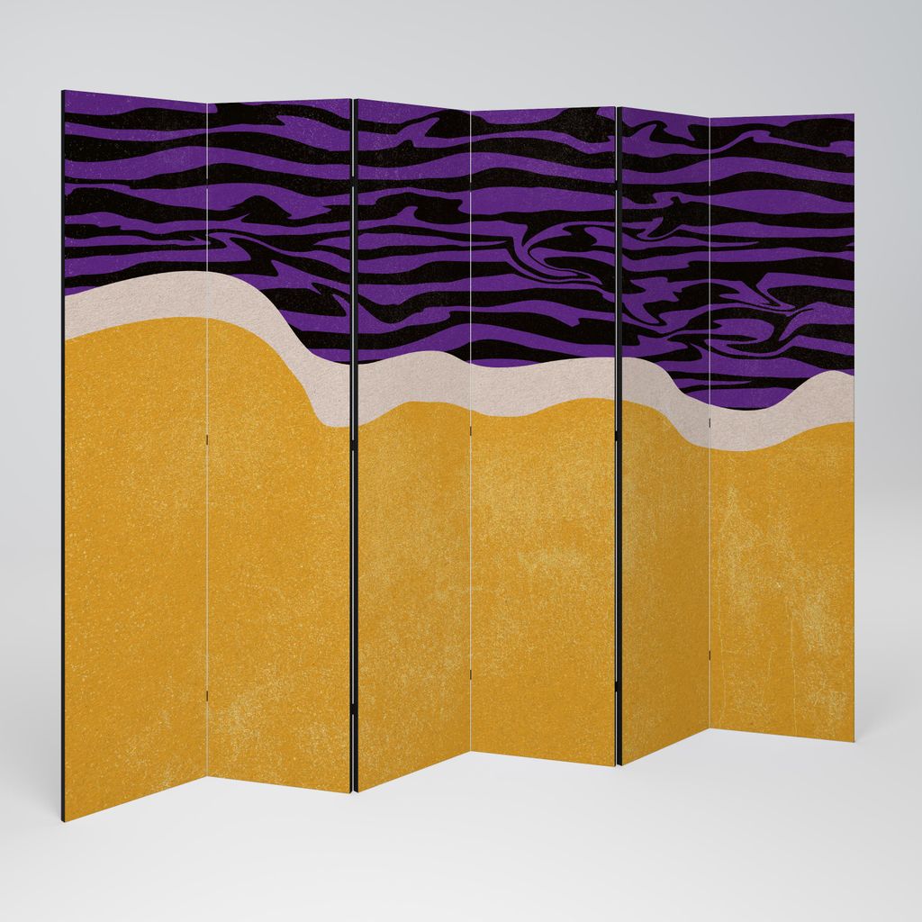 SpaceRebels Paravent Raumteiler - 6-teilig Raumtrenner, Druck 1-Seite - Raumtrenner - Trennwand Wohnung - Room Divider - Spanische Wand Deko Modern...