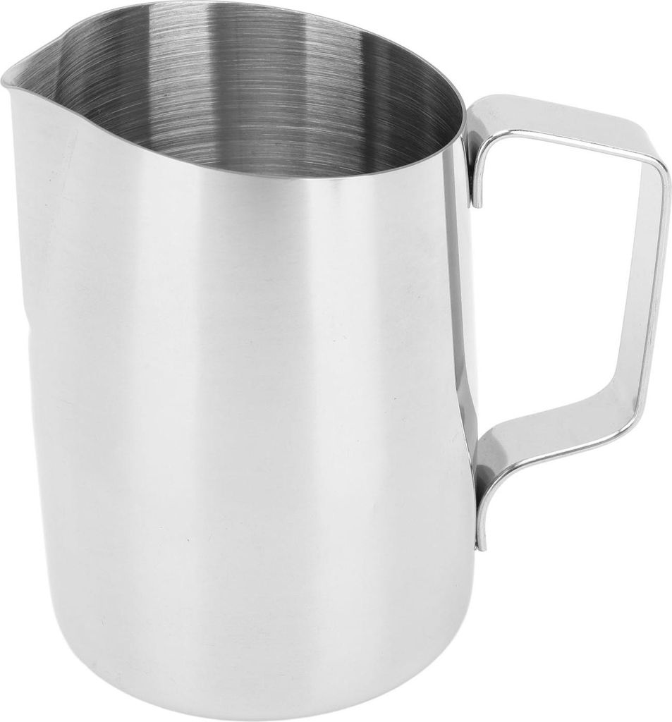 Milchaufschäumender Krug 450ml 201 Edelstahl Innenskala Kaffee dampfende Milchaufschäumertasse für Home Cafe
