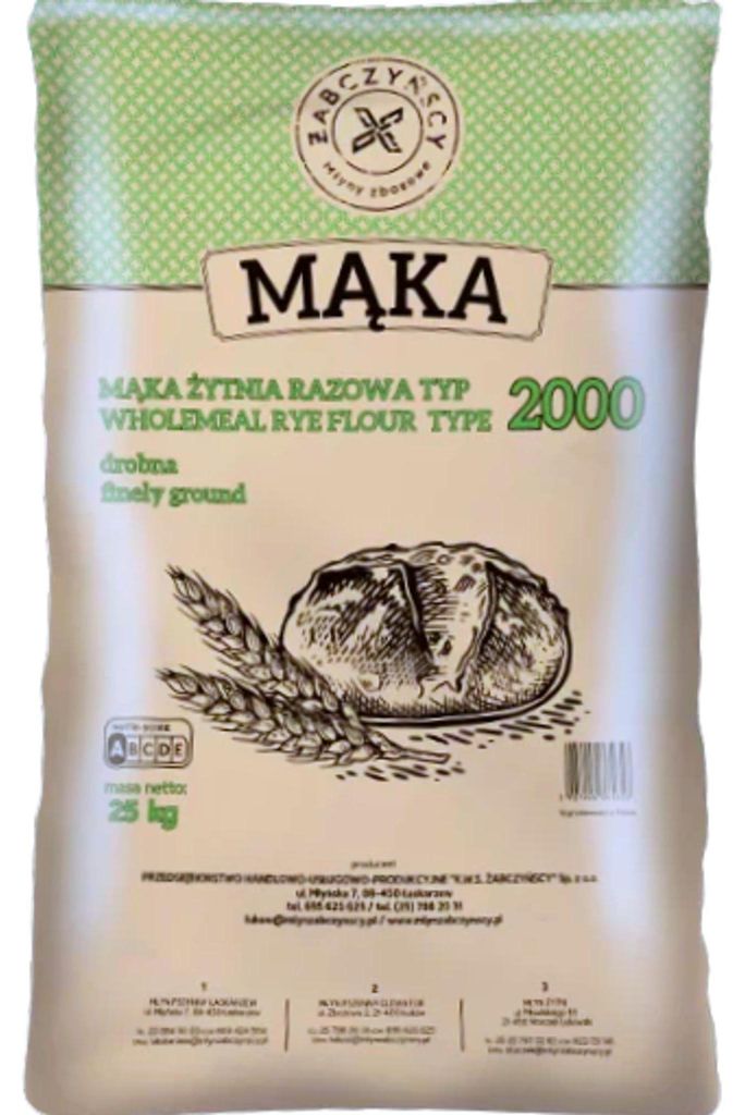 Feines Roggenvollkornmehl „2000“, 25 kg – Tota Produktbild 