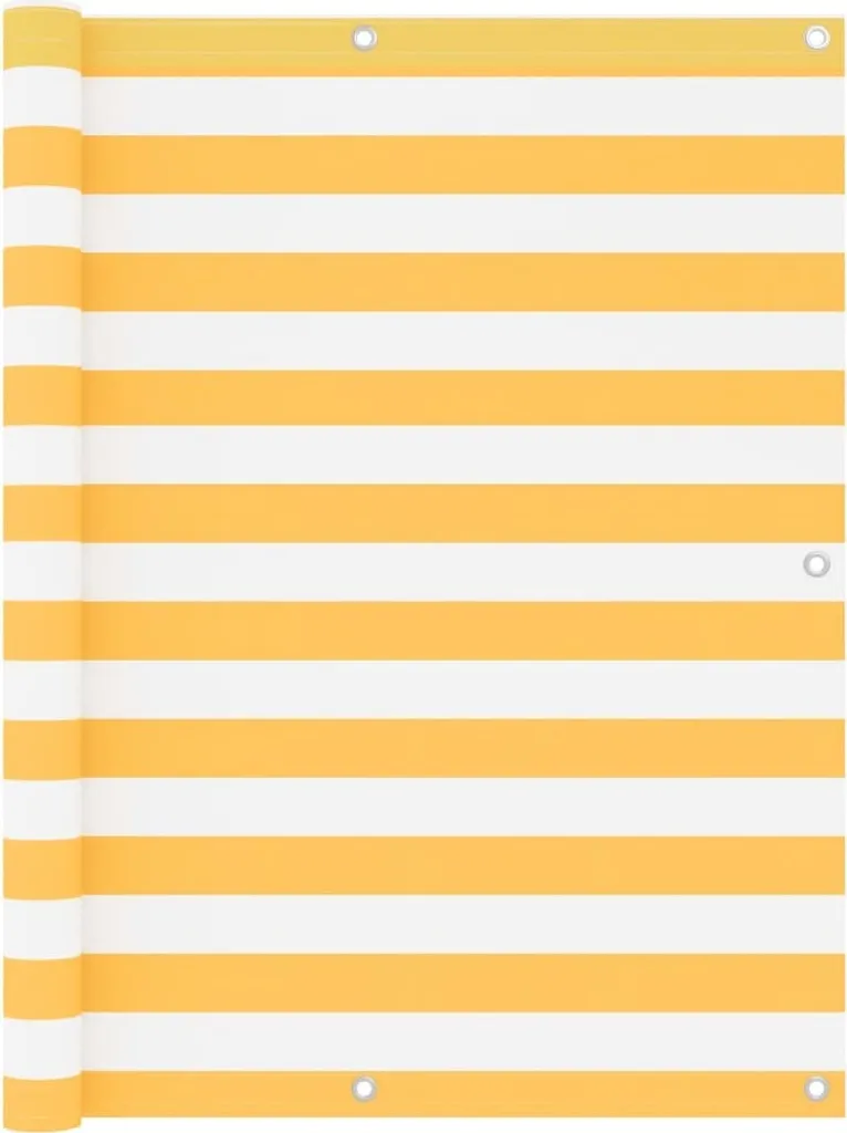 Tessuto Oxford Paravento Balcone 120x600 Giallo Bianco | Top Qualità