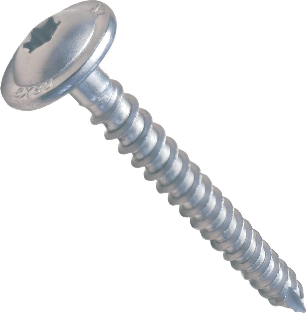 100x Tellerkopf-Holzbauschrauben 8x80mm