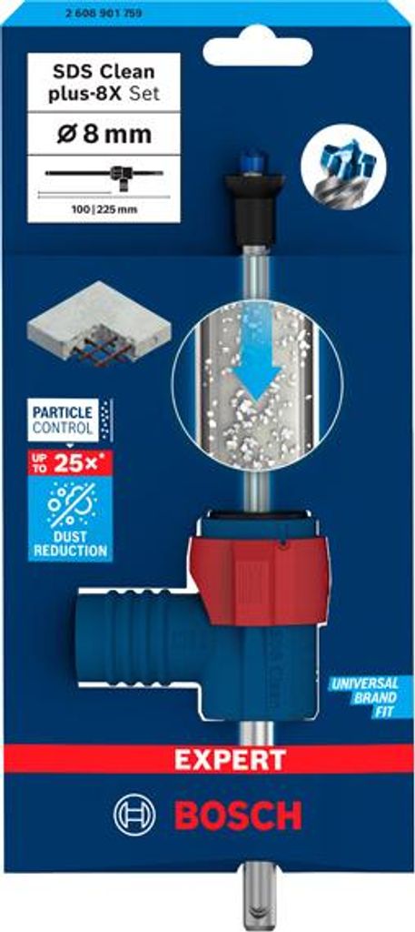 EXPERT SDS Clean plus-8X Hammerbohrer mit einem Anschluss, 8x100x225 mm