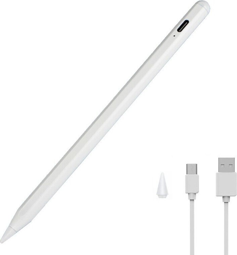 INF Wiederaufladbarer Stylus Eingabestift mit dünner Spitze 1,45 mm Weiß