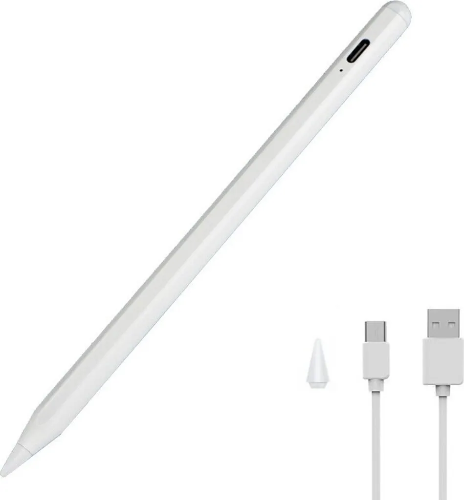 INF Penna Stilo Bianca Ricaricabile 1,45mm - Pennino Attivo per Tablet
