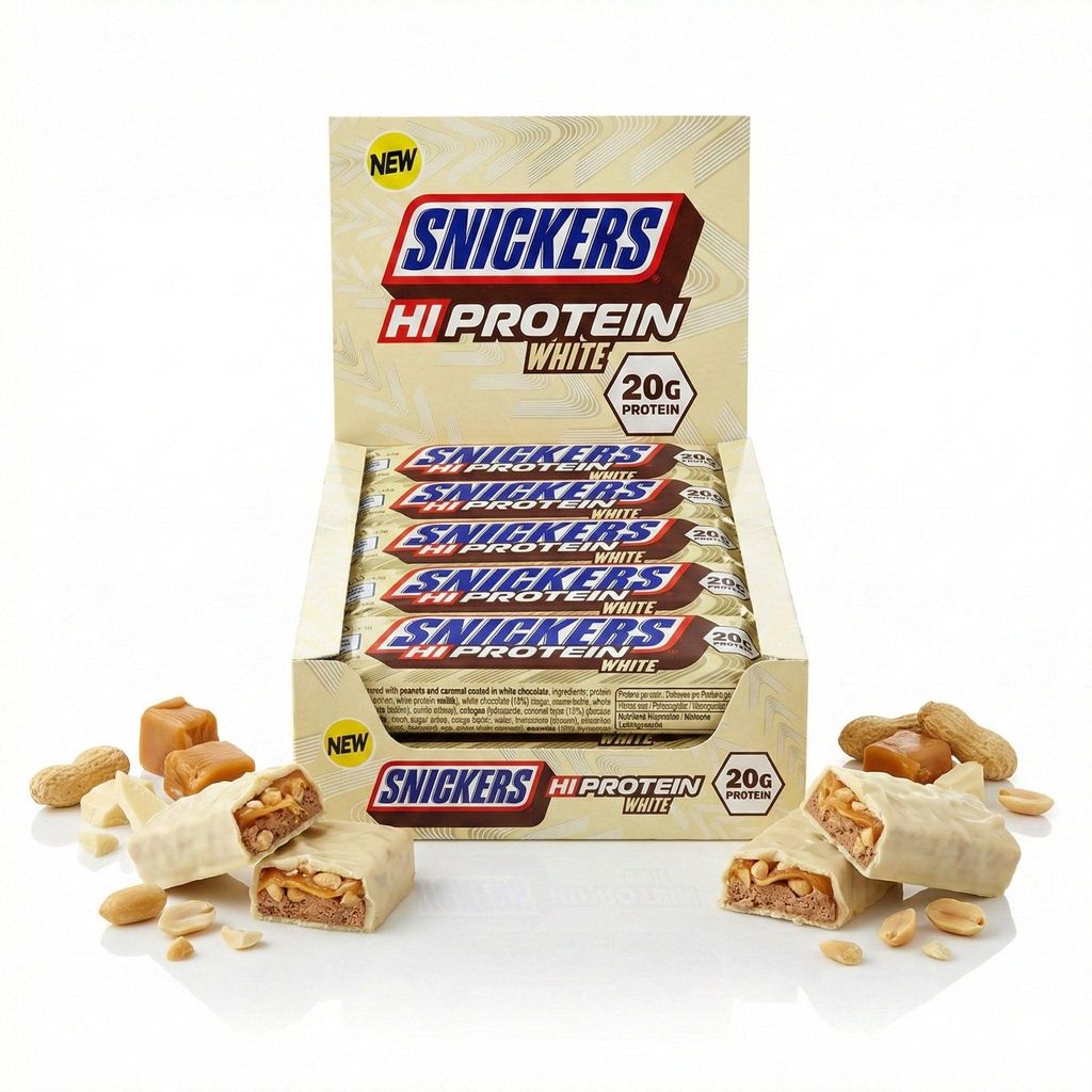 Snickers Hi-Protein White Bar 12x57g - weiße Schokolade Produktbild 