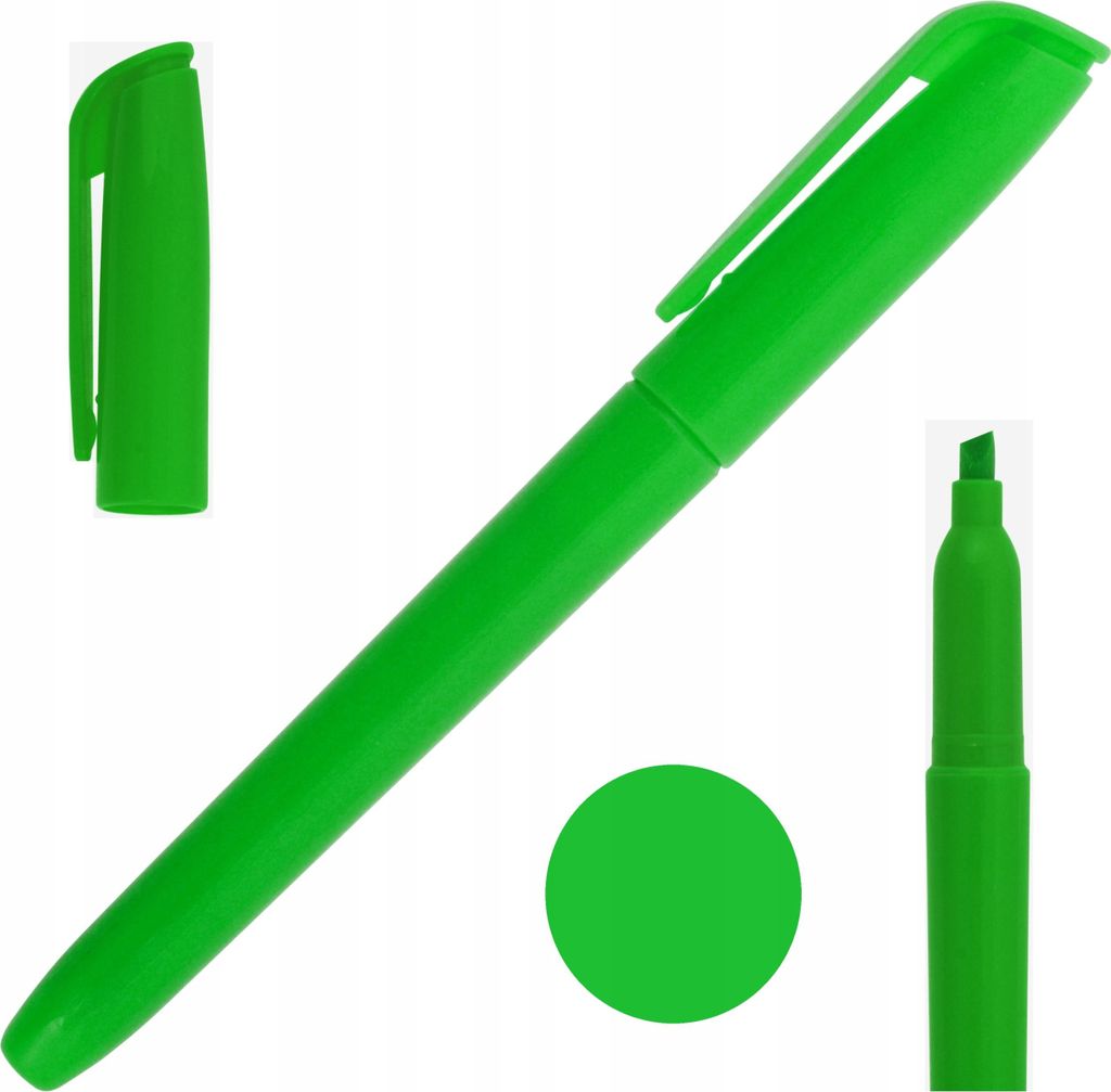 Textmarker, abgeschrägter Textmarker, Filzstift, MemoBe GREEN