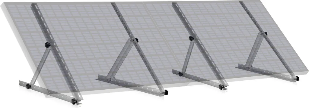 Supporto Zelsius Pannelli Solari Alluminio 0-90° per 2 Moduli 71cm - 1