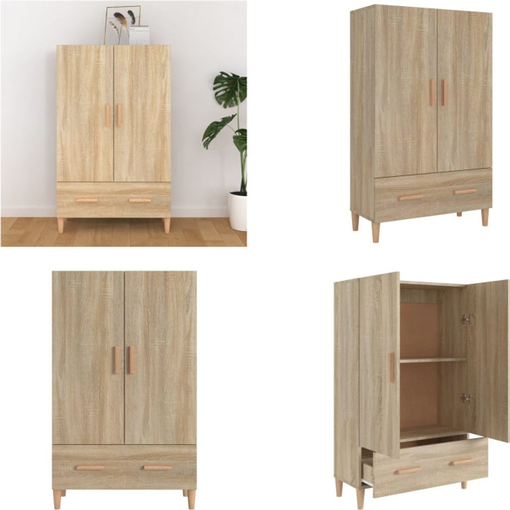 vidaXL Highboard Sonoma Eiche 70x31x115 cm Holzwerkstoff - Highboard - Highboards - Sideboard - Schrank