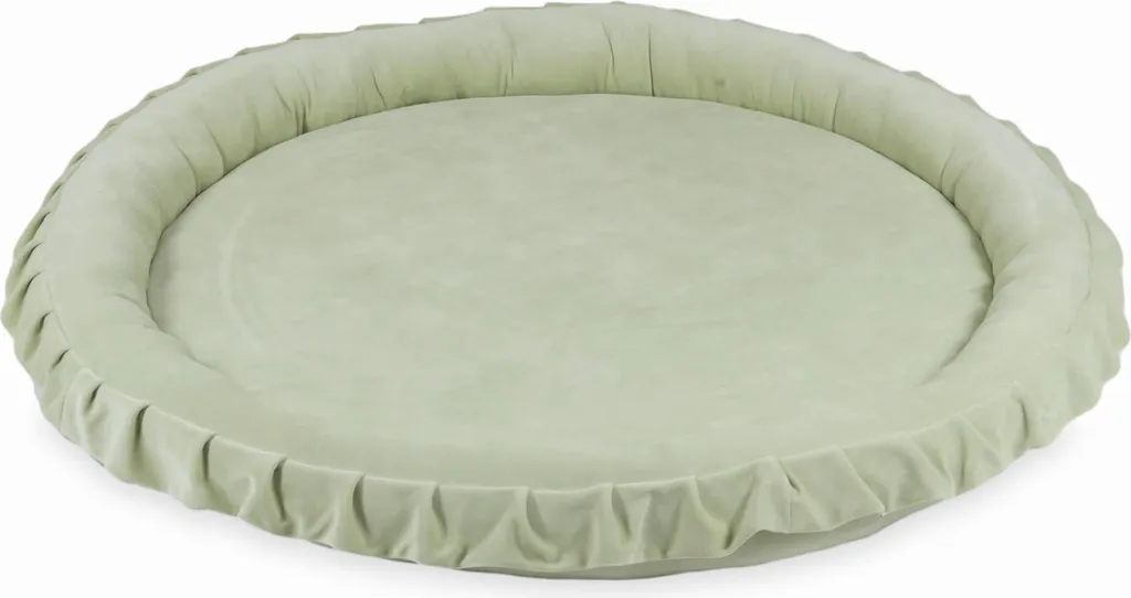 Tapis de sol enfant pour coin lecture 120cm - Velours Mint confortable