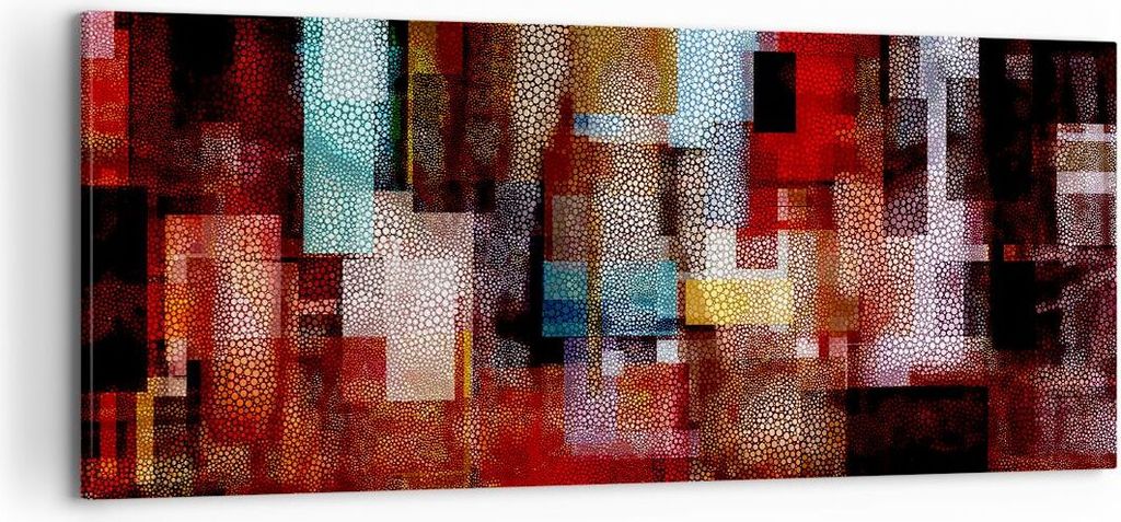 Bild auf Leinwand - Leinwandbild - Abstraktion modern - 100x40cm - Wand Bild - Wanddeko - Leinwanddruck - Bilder - Kunstdruck - Wanddekoration - Le...