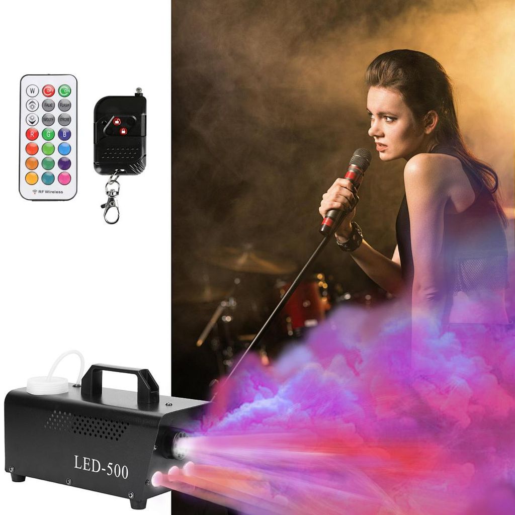 Ikodm 500W Nebelmaschine mit RGB 13 LED Bühnenlicht    Fog Produktbild 