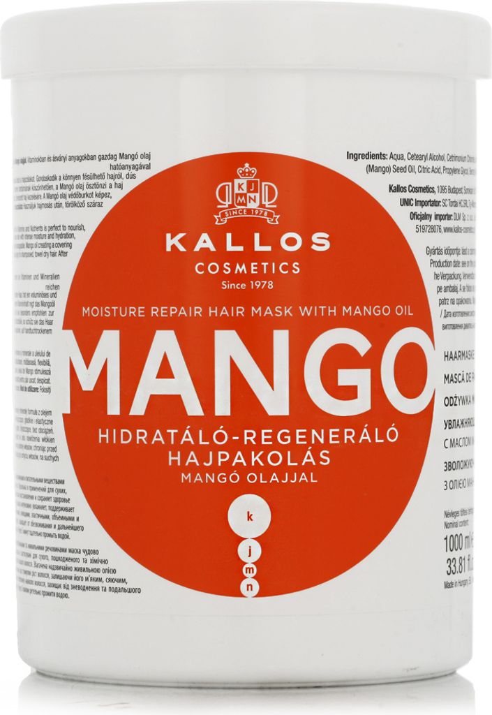 Kallos Kjmn Mango Moisture Repair Hair Mask 1000Ml Produktbild 