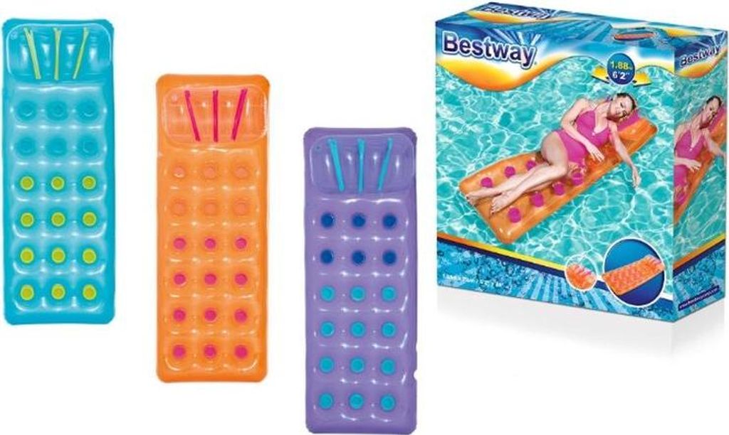 Bestway 43015, Zelená, Priehľadná, Žltá, Plávajúce matrace, Obrázok produktu 