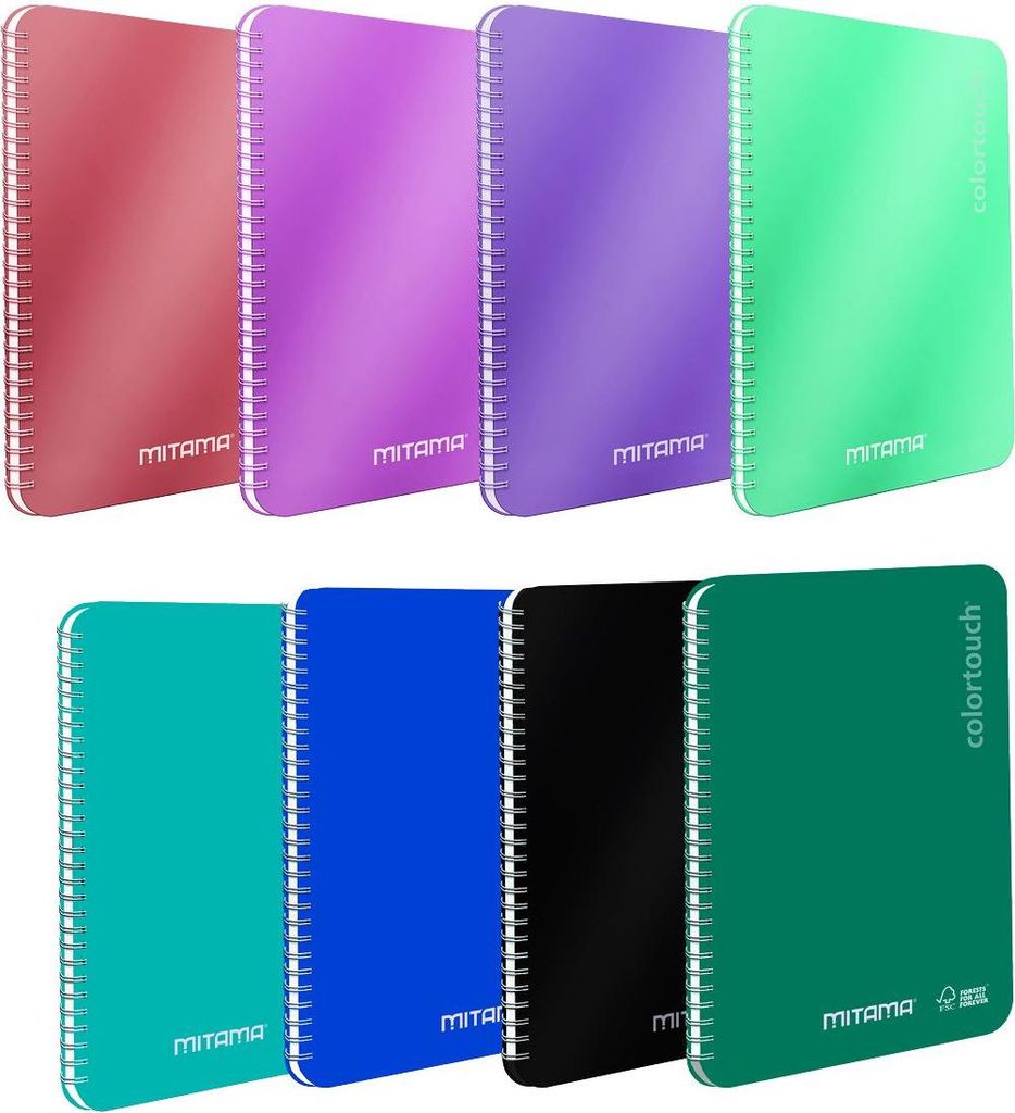 Spiralnotizbuch "i-Note", 18,5x24, quadratisch, 90 Blatt, rosa, MITAMA 62282-90194