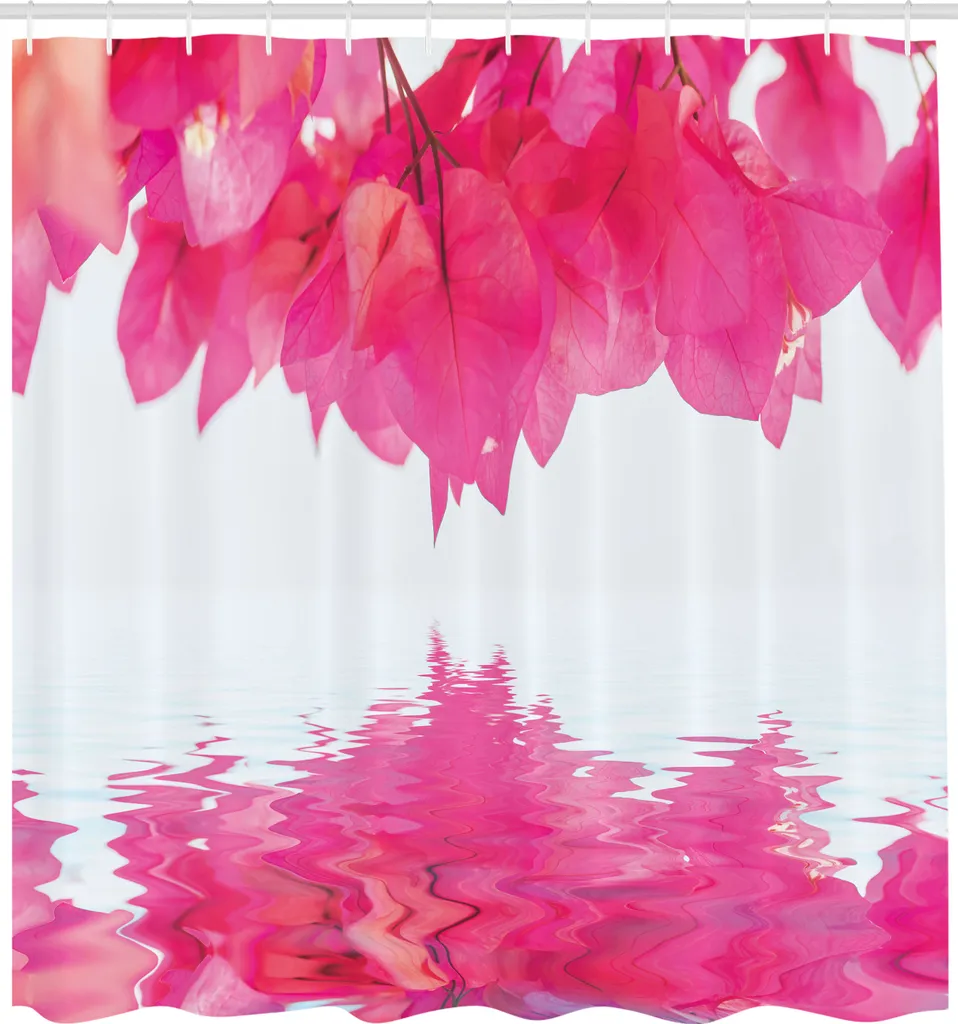 Grand rideau de douche rose pour baignoire et douche haute 175x240 cm