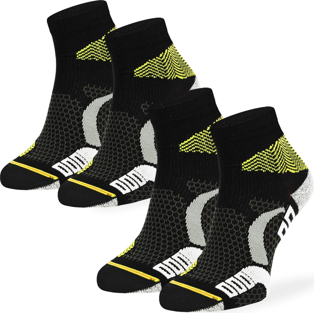SKIETY Laufsocken mit Silber Ionen Comodo Run1 - Schwarz-Grün - 35-38 - 2 Paare