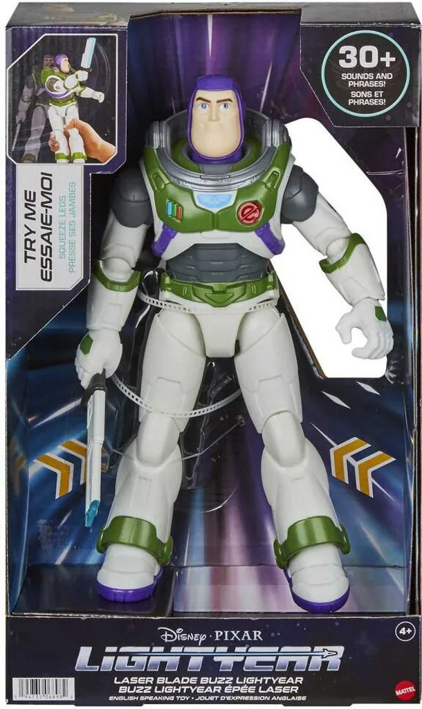 Figurine Buzz l'Éclair 30 cm pour Enfant 3 ans Cadeau Toy Story Blanc