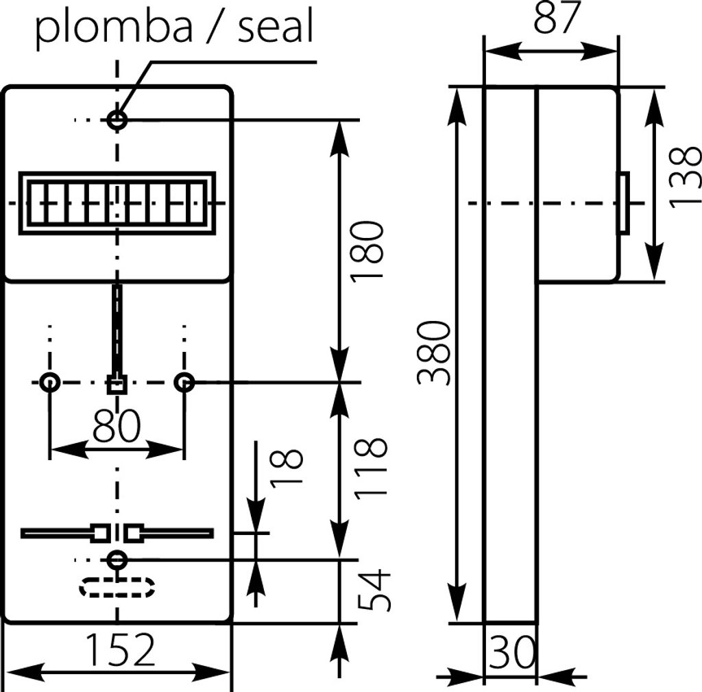 Tablica licznikowa TLR-1F N+PE 10.2 EP_OPATÓWEK Zdjęcie produktu 2