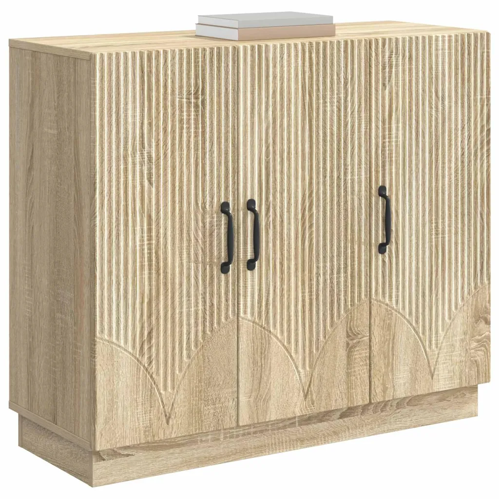Petit buffet pour cuisine ou salle à manger, rangement chêne Sonoma
