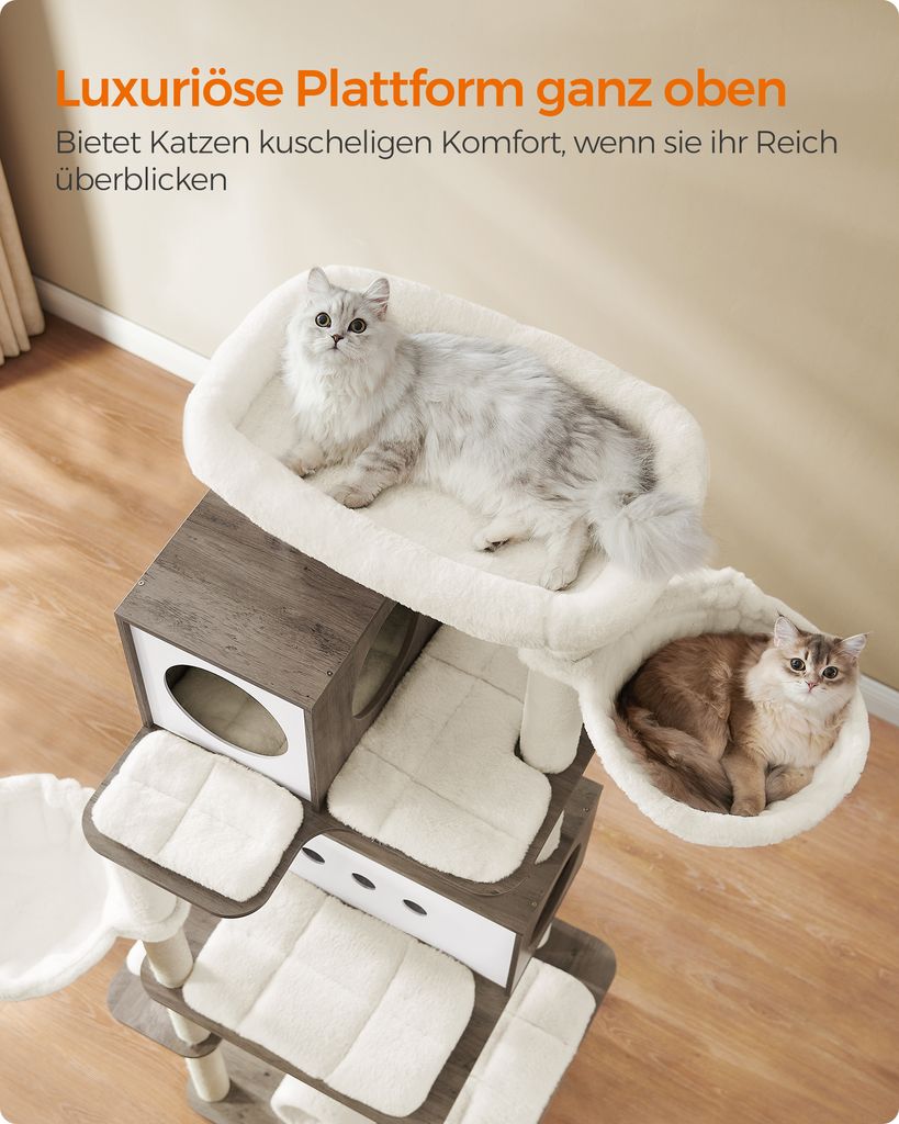 Feandrea Kratzbaum groß, 197cm, Katzenbaum XXL, modern, Produktbild 7