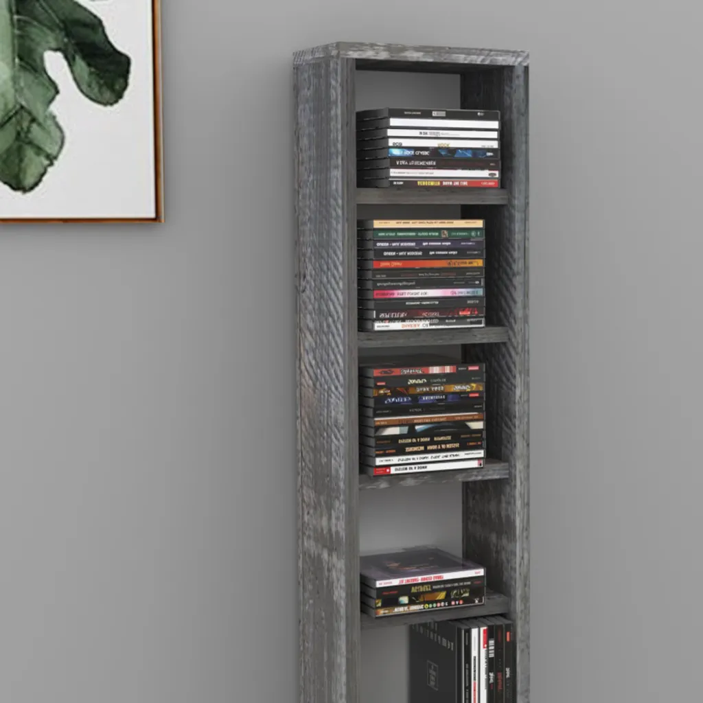 Meuble de rangement CD Vicco vertical étagère aspect béton