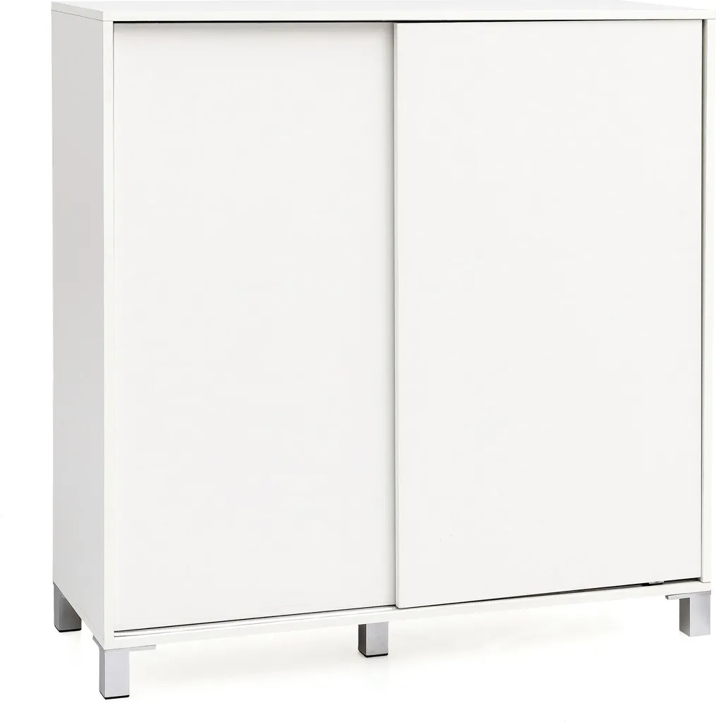 Armoire à chaussures WL5.712 Blanc 100x108x37,5 cm en bois robuste