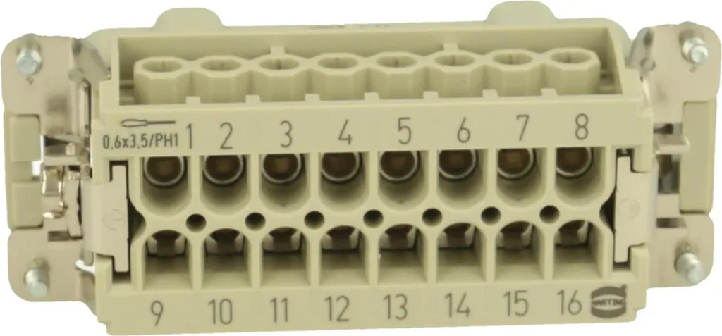Insert mâle de connecteur électrique 16 pôles Han 16Ex HARTING