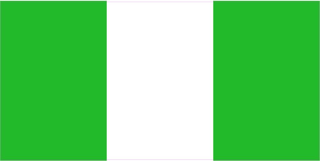 Kiwistar WANDTATTOO Sticker Fahne Flagge Aufkleber Nigeria 120 x 60cm - Dekoration für Kinderzimmer Schlafzimmer Wohnzimmer Küche Badezimmer