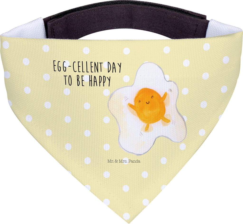 Mr. & Mrs. Panda Bandana Spiegelei Ei - Gelb Pastell - Geschenk, Halstuch Für Hunde, Schön, Tag, Dreieckstuch, Liebe, Hund, Lustige Sprüche, Gl...