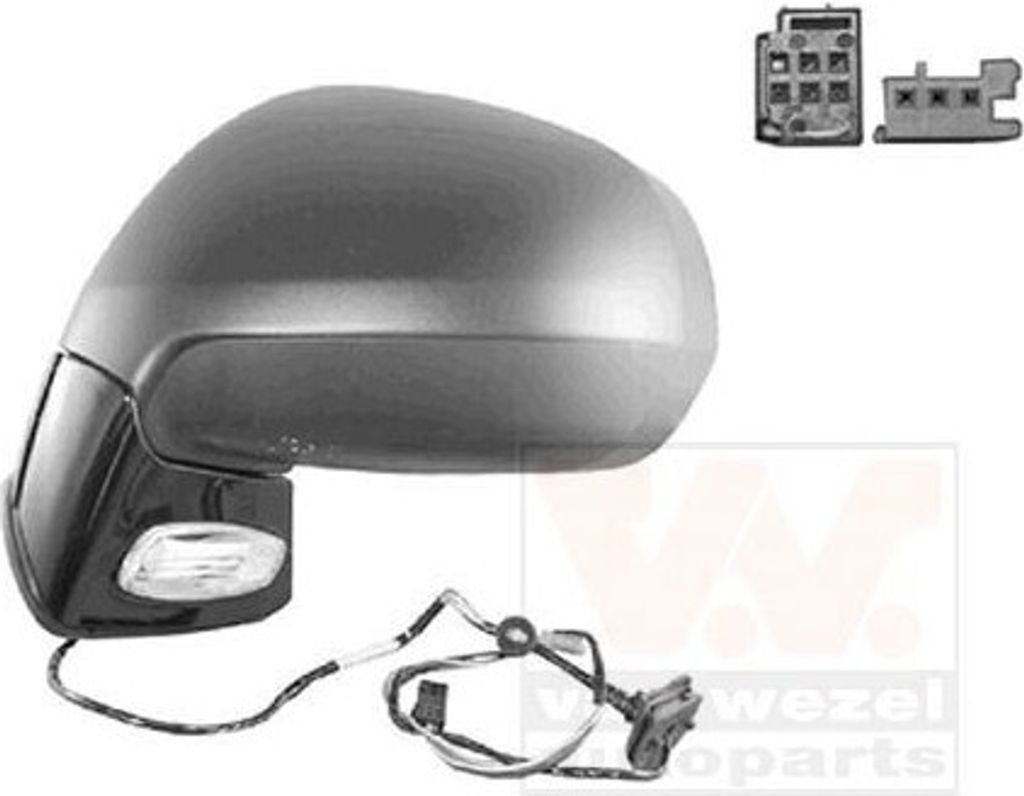 VAN WEZEL 0972805 Außenspiegel Seitenspiegel Links für CITROËN C4 Grand Picasso I (UA) Konvex Beheizt