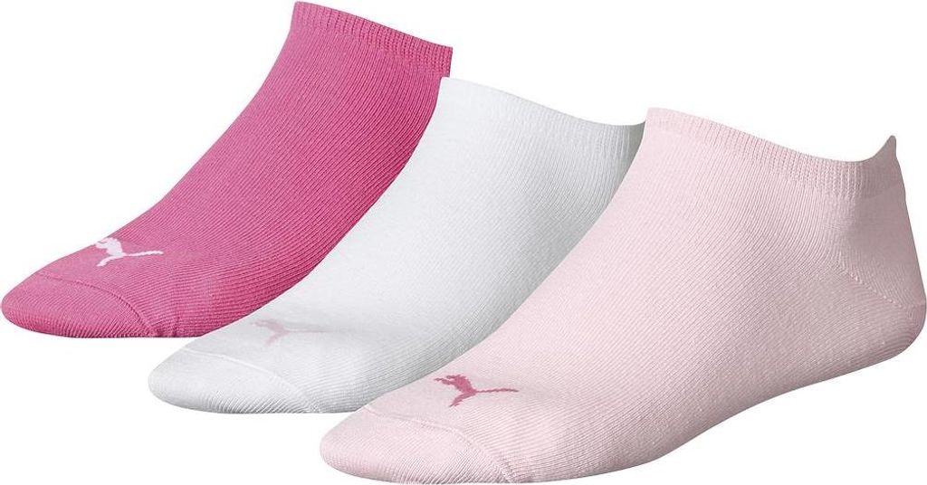 Puma Sneakersocken Invisible 3er Pack rosa - bequeme Uni Socken