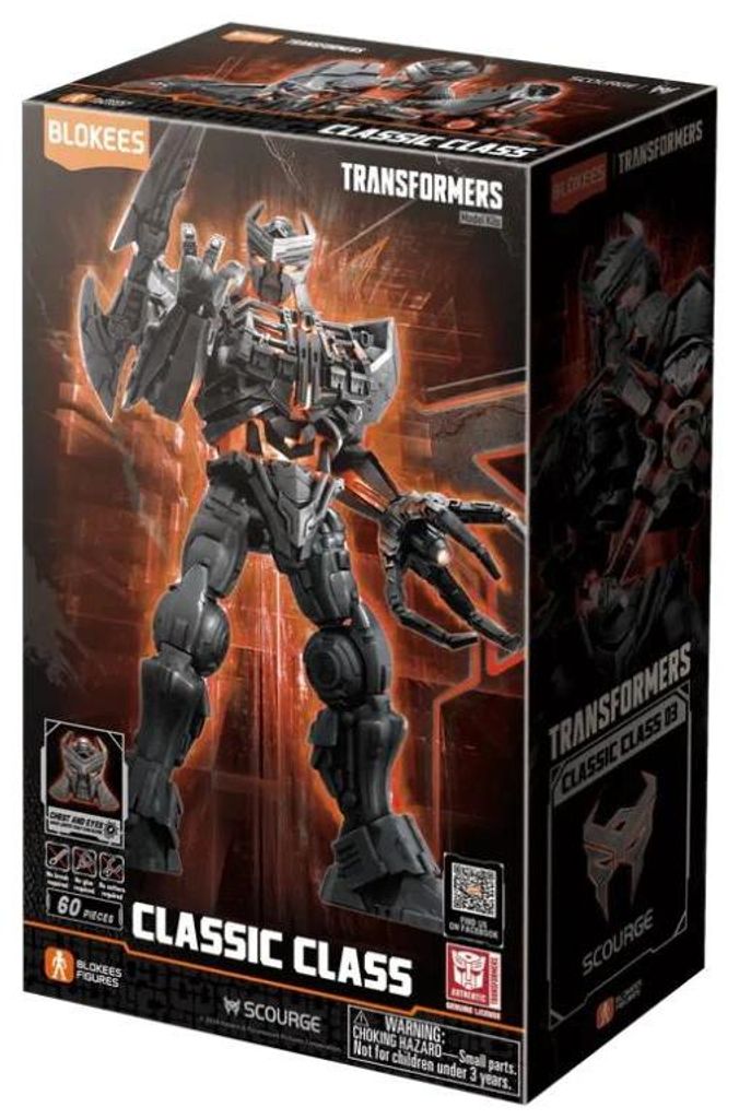 Bewegliche Blokees-Figur aus der Transformers Classic Class: Scourge