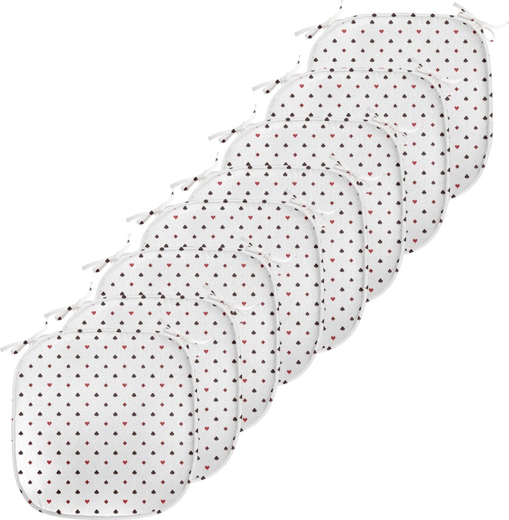 ABAKUHAUS Kasino Polster für Esszimmerstühle, Glücksspiel-Club Minimalist, Dekoratives wasserfestes Kissen mit Riemen für Küchensitze, 40 cm x...