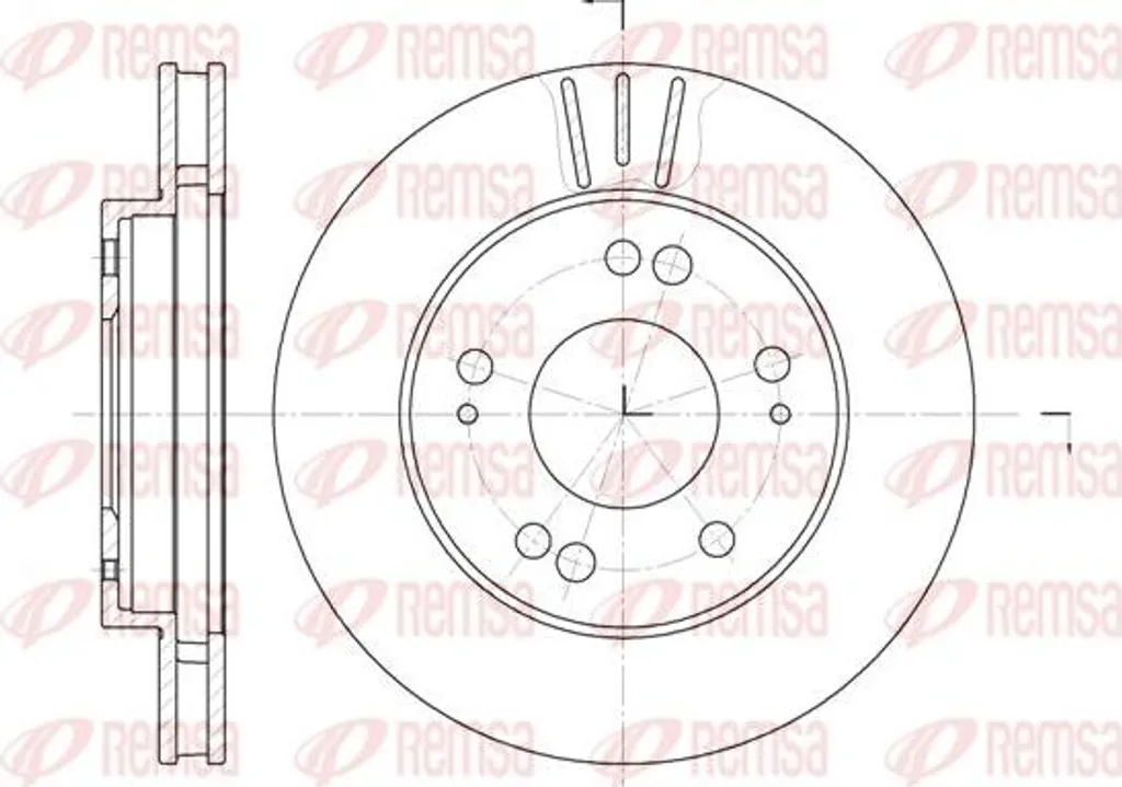 Disque de frein pour Mitsubishi Eclipse REMSA 61220.10 sécurité route