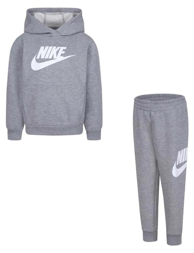 Nike Kids 86l135 Fleece Langarm-set Grau 6-7 Years Junge Grau 6-7 Years