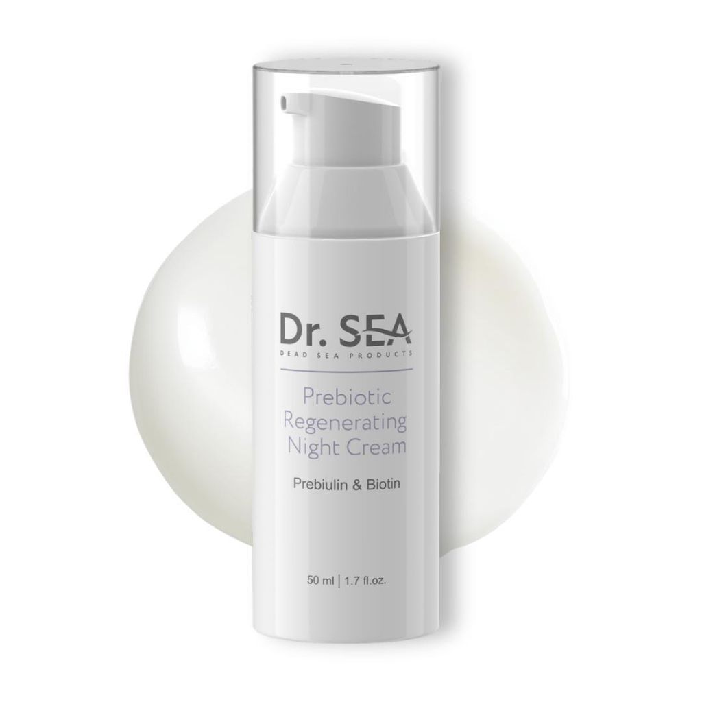 DR. SEA Regenerierende Präbiotische Nachtcreme mit Hyaluron, Retinol und Biotin - Anti-Falten Feuchtigkeit, 50 ml