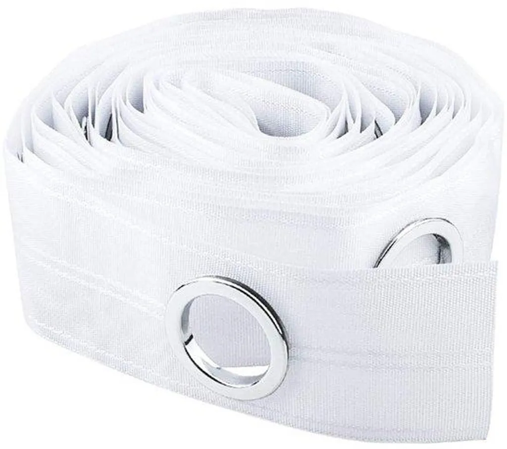 Ruban fronceur pour rideaux en polypropylène 10m x 73mm blanc durable