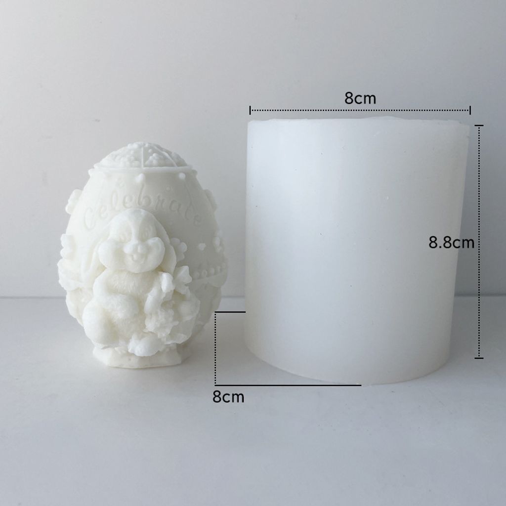INF Osterhasen-Kerzenform, Silikon-Hasenform für DIY-Bastelarbeiten Model 5