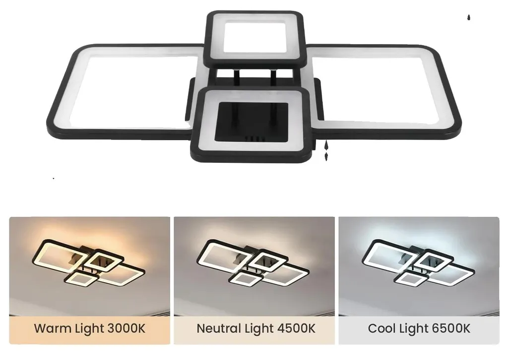 Plafonnier LED A3510 à intensité variable avec télécommande incluse